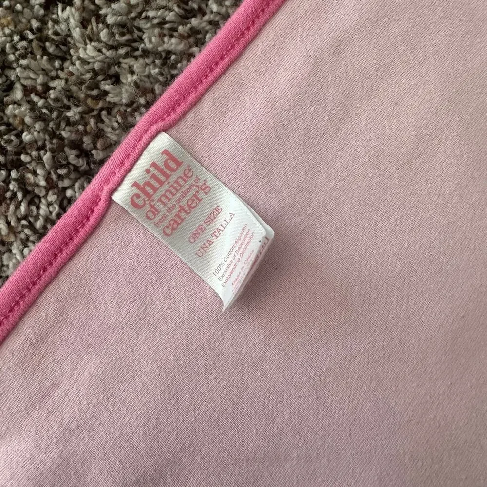 CARTER'S - Child of Mine Baby Blanket pink Green monkey
